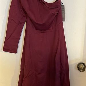 Sarin Mathew’s, NWT Maroon off the shoulder dress. '